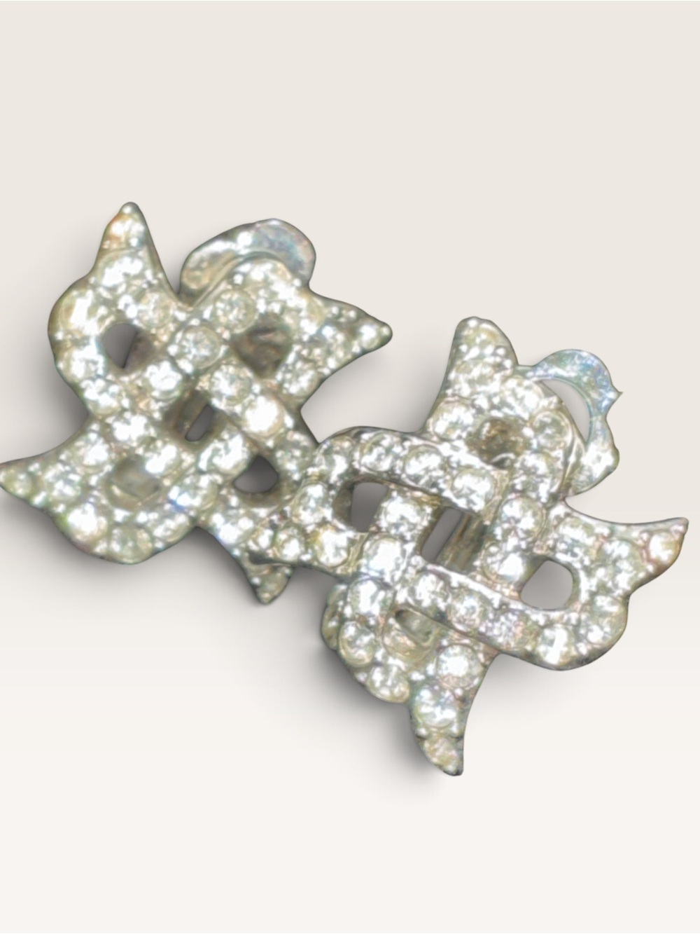 Swarovski White Crystal Knot Earrings